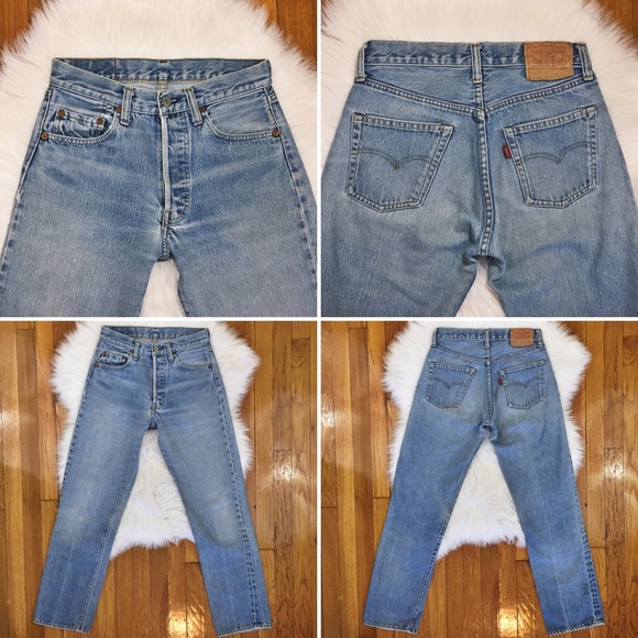 🚫SOLD🚫🌸RARE Vtg 501 Selvedge/Redline Levi’s 26 - Picture 7 of 8