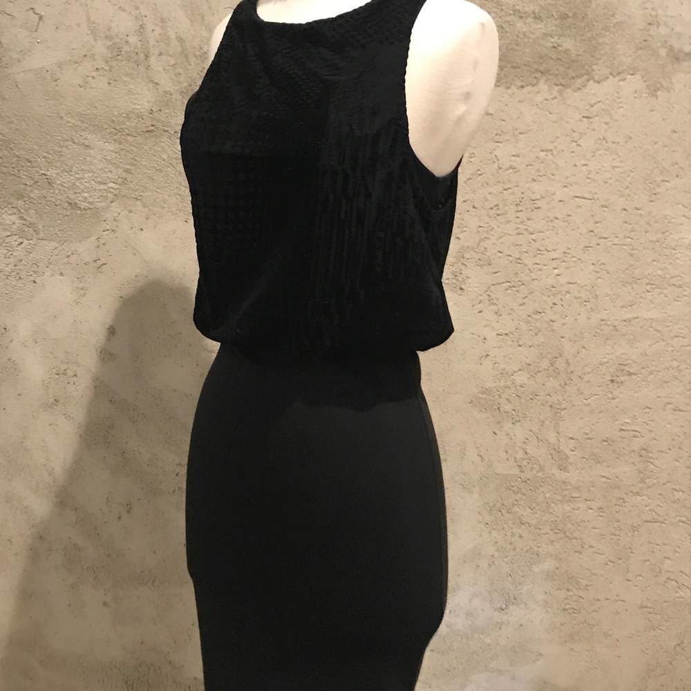 Black dress open back