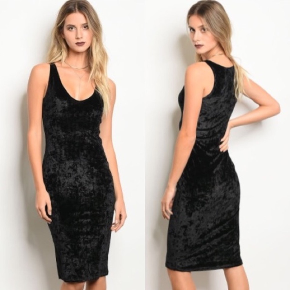 🆑Black Velvet Dress