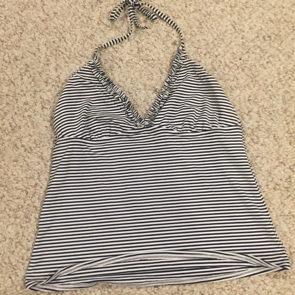 Lands' End Striped Tankini Top