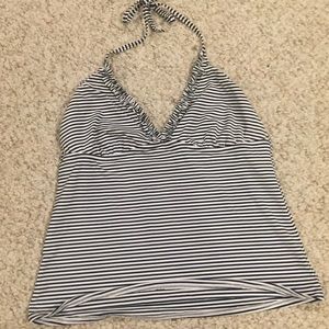 Lands' End Striped Tankini Top