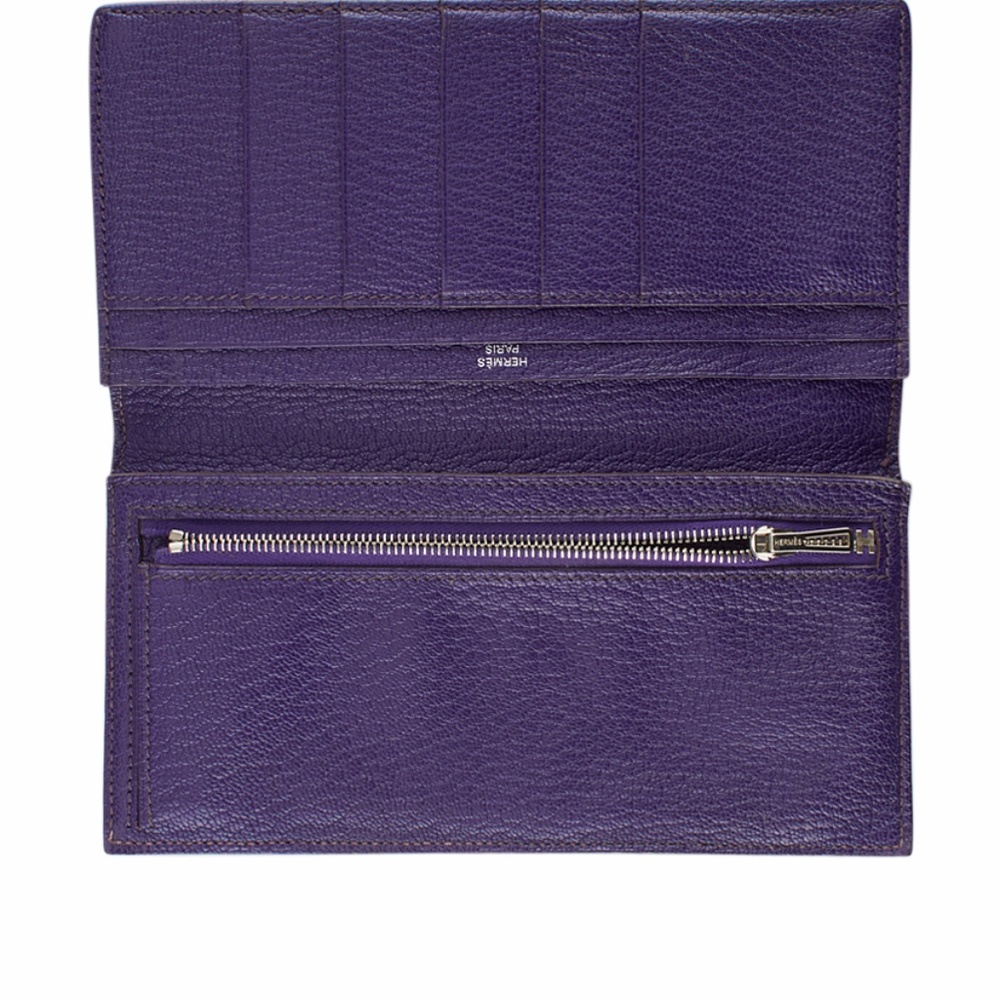 Hermes Bearn Purple Bi-Fold Wallet (134881) - Picture 2 of 8