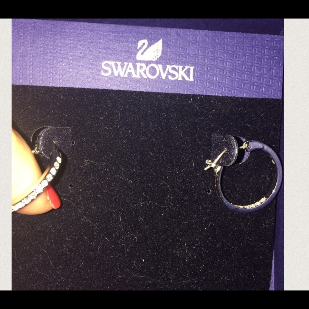 Swarovski Crystal hoop earrings