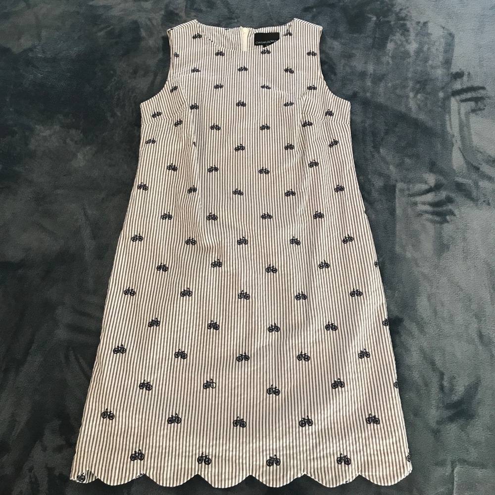 Cynthia Rowley Seersucker Bike Print Shift Dress