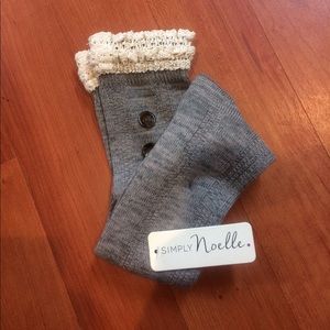 Super cute gray boot liner socks NWT
