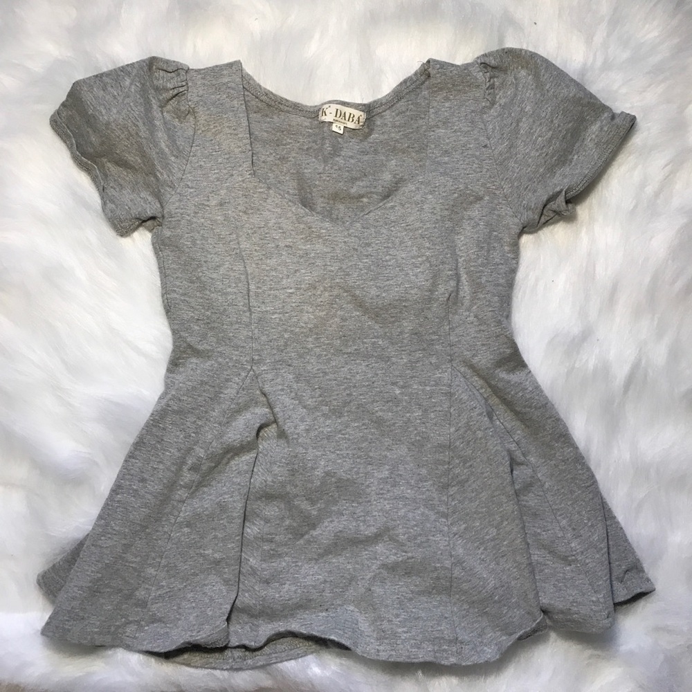 Grey flare shirt