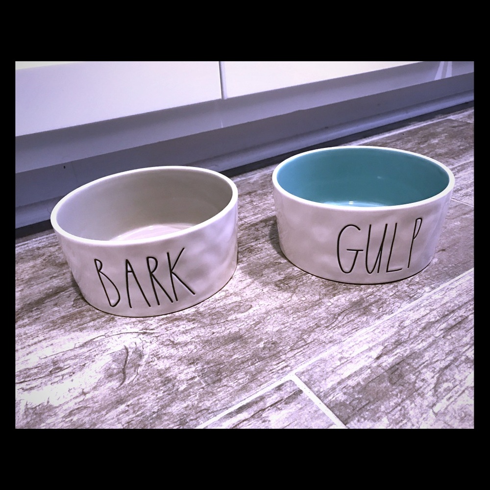 Brand new! Set of Rae Dunn dog food and water bowl