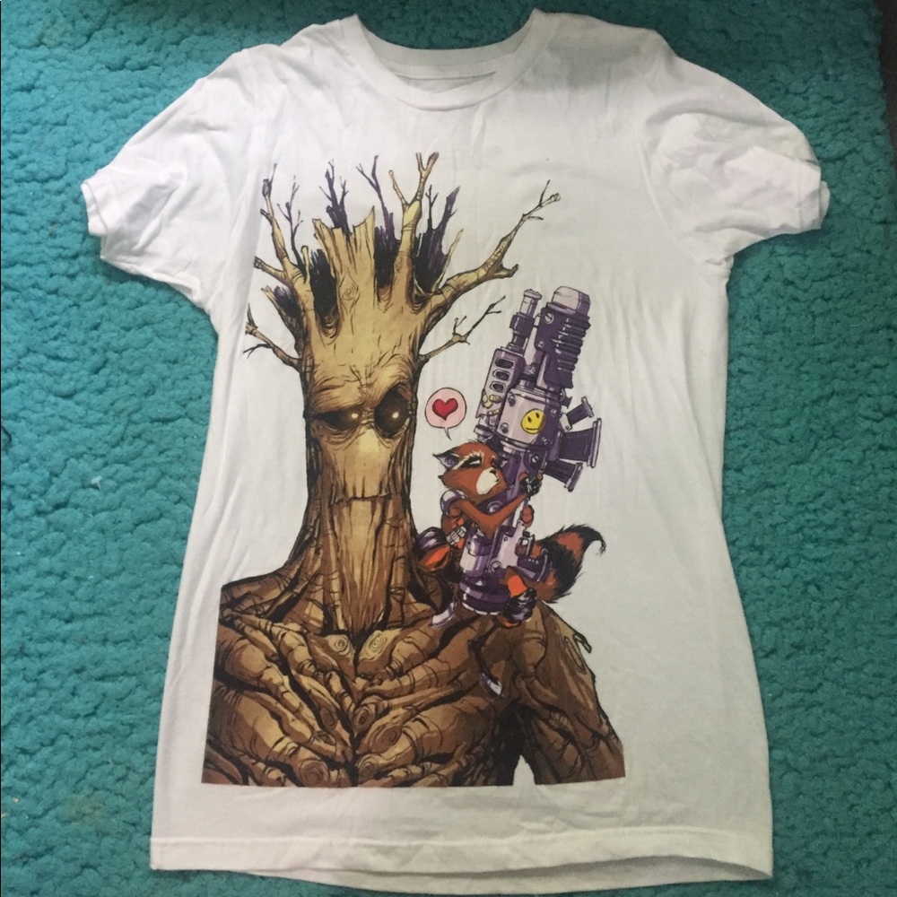 Guardians Of The Galaxy graphic tee shirt.