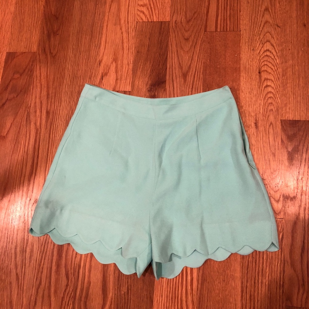 Mint green shorts