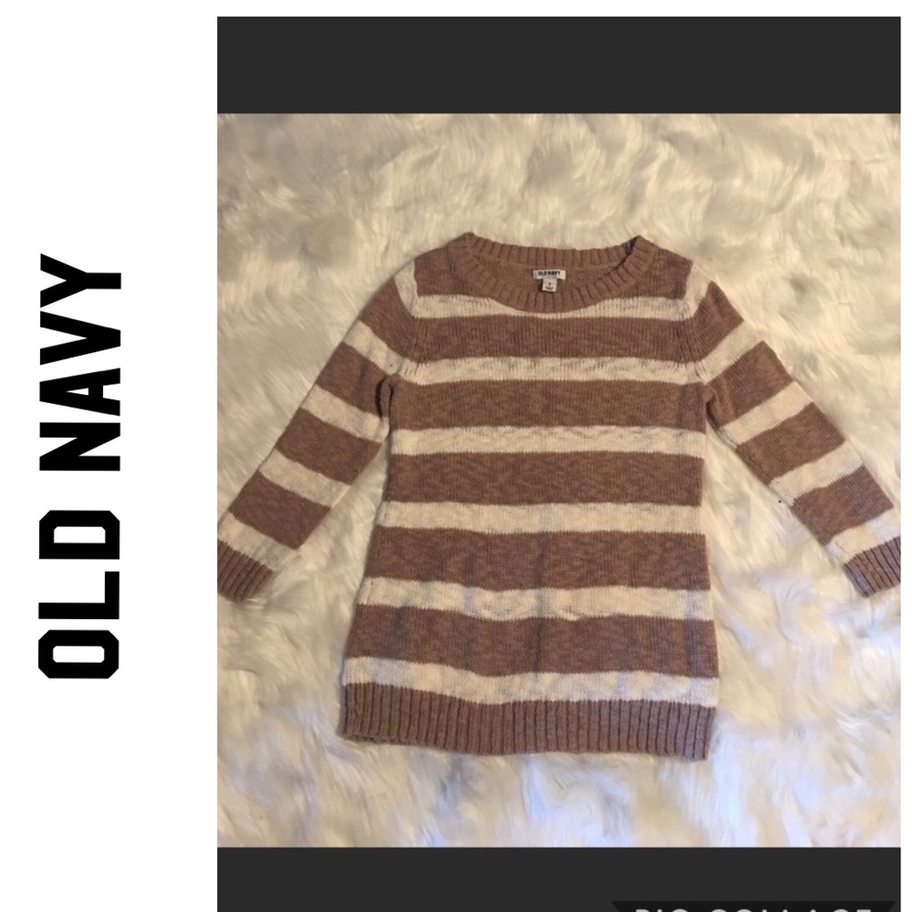 Old Navy Women’s Striped 3/4 Sleeve Sweater