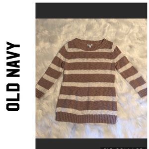 Old Navy Women’s Striped 3/4 Sleeve Sweater