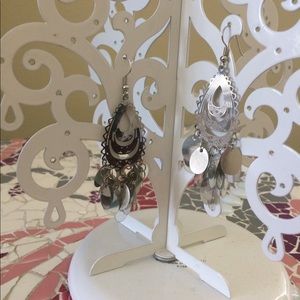 Silver chandelier earrings