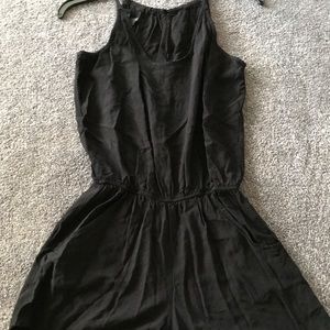 Black spaghetti strap romper