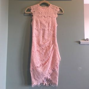 Lace pink dress