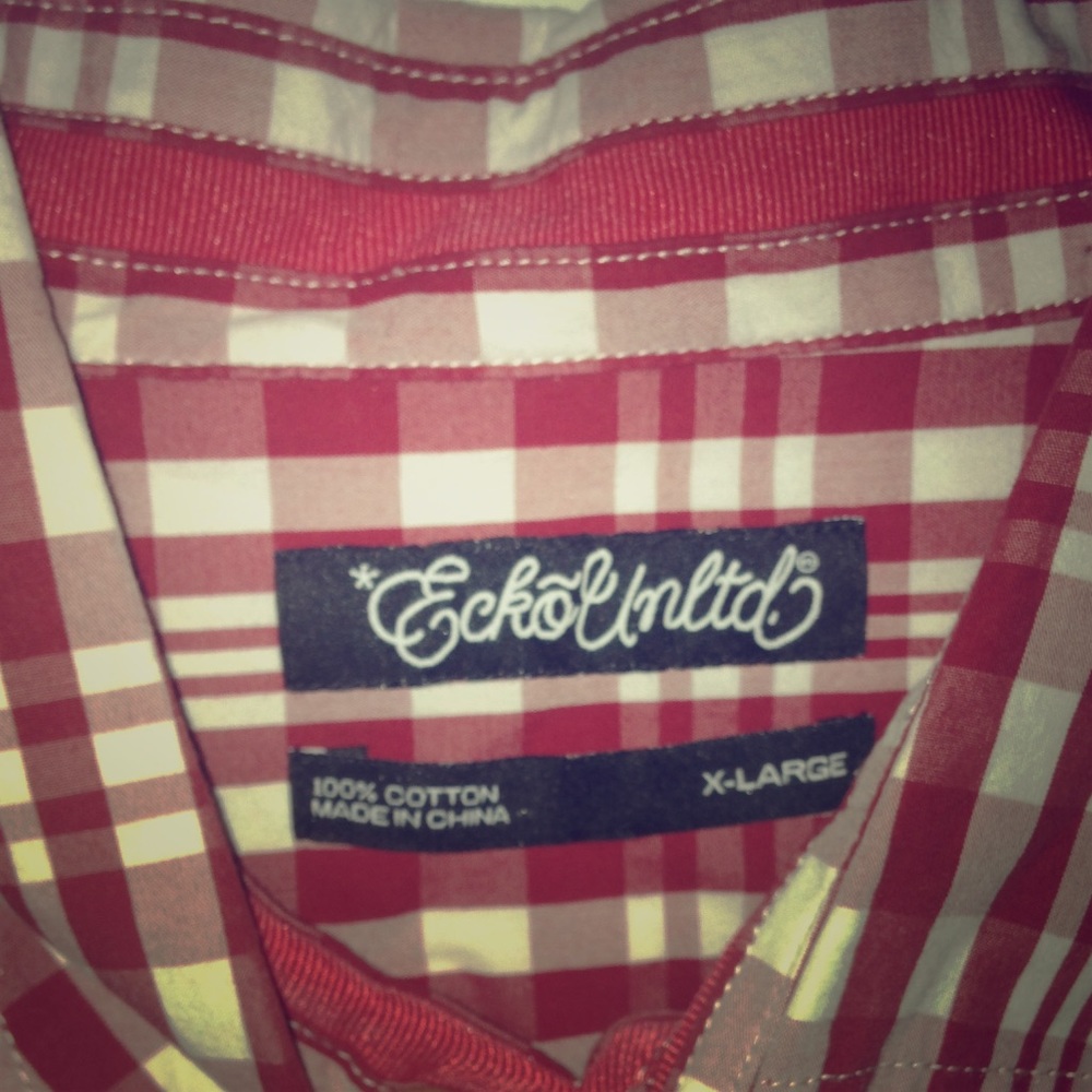 Ecko Casual Red/White Button Down