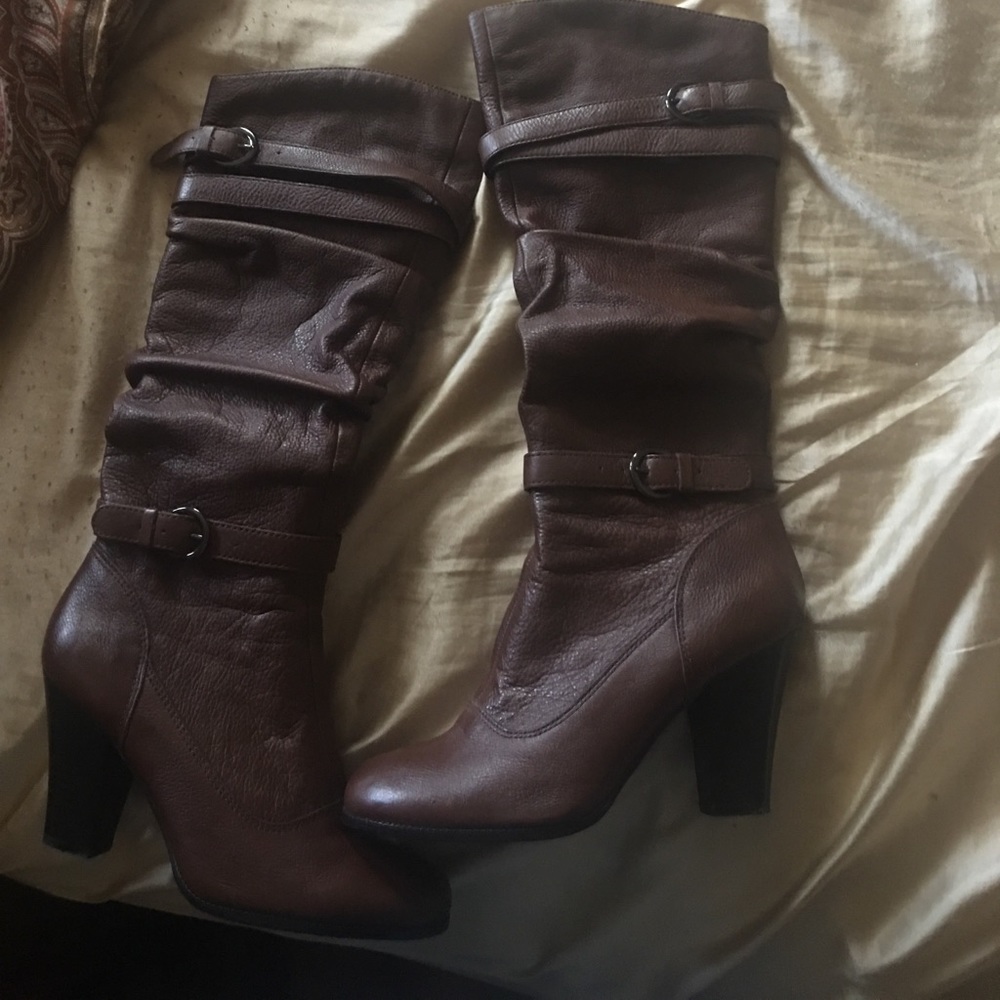 Leather boots