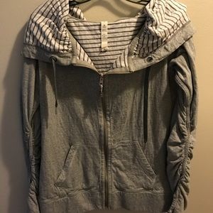 Reversible gray/gray striped Lululemon sweatshirt