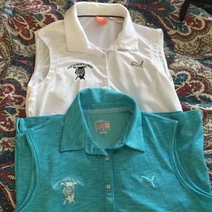 Set Of two puma stitched golf shirts sz small
