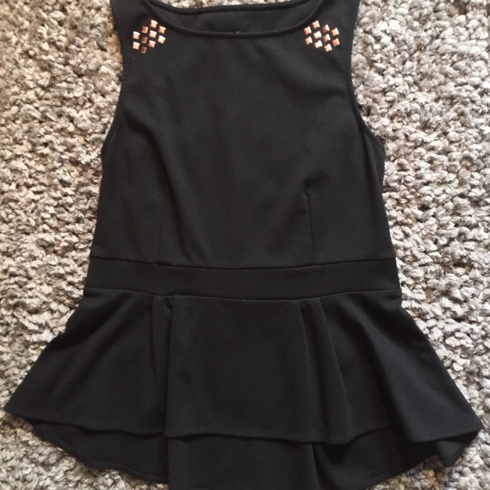 Black Peplum Shirt