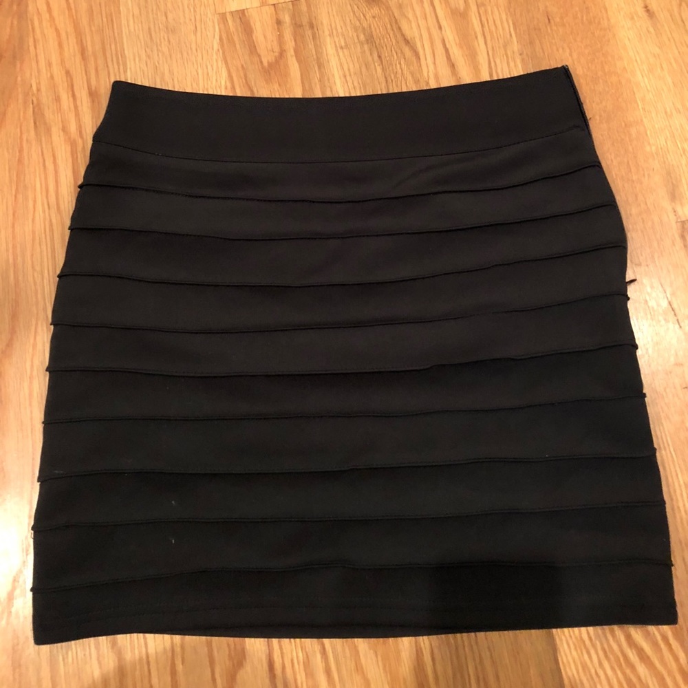 Black mini skirt