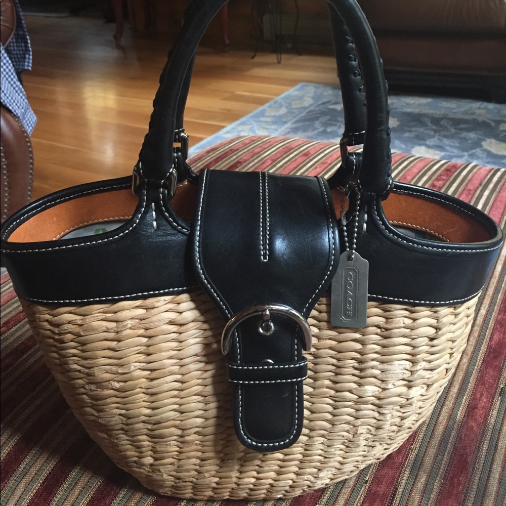 Coach wicker bag