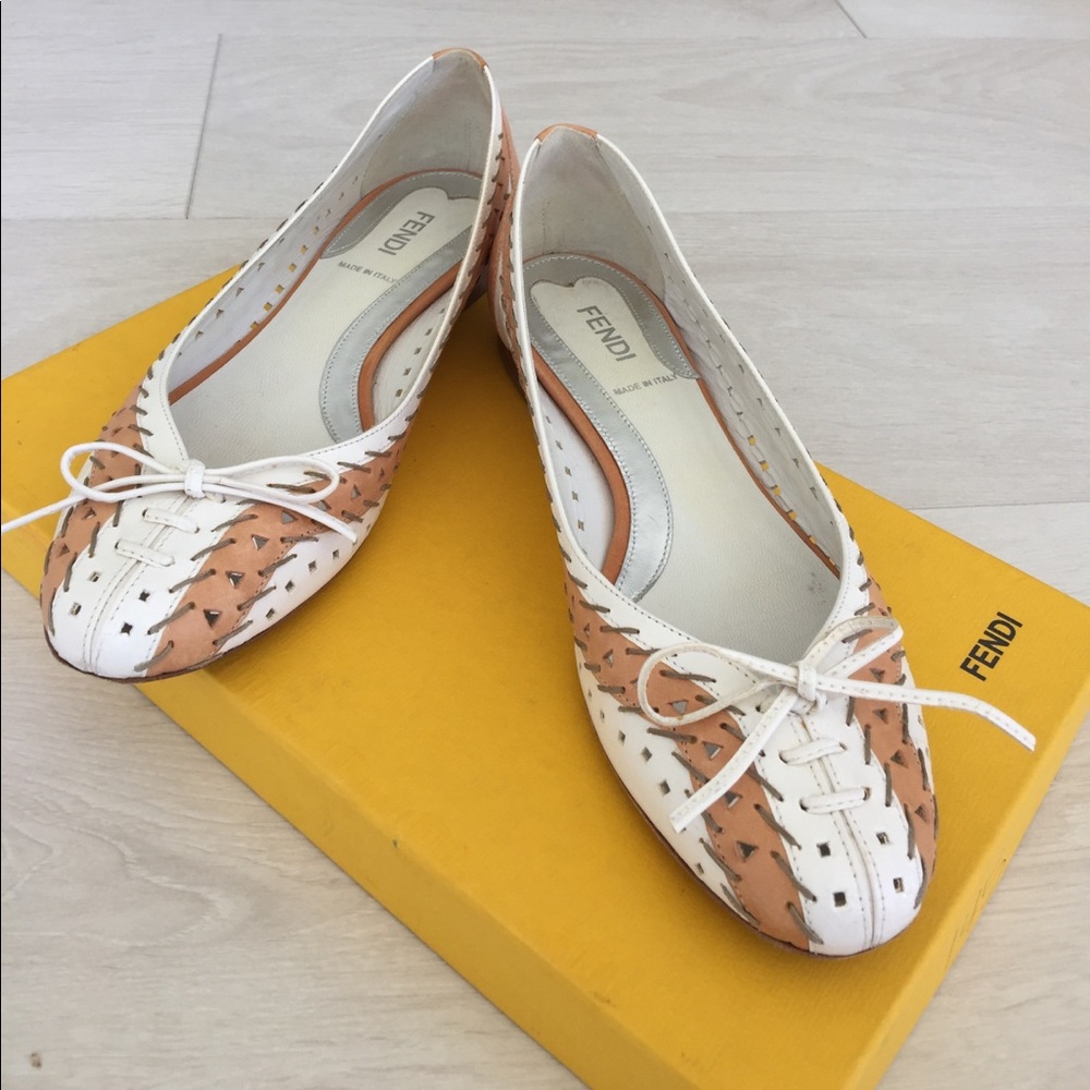 Fendi lovely bow ballet shoes
