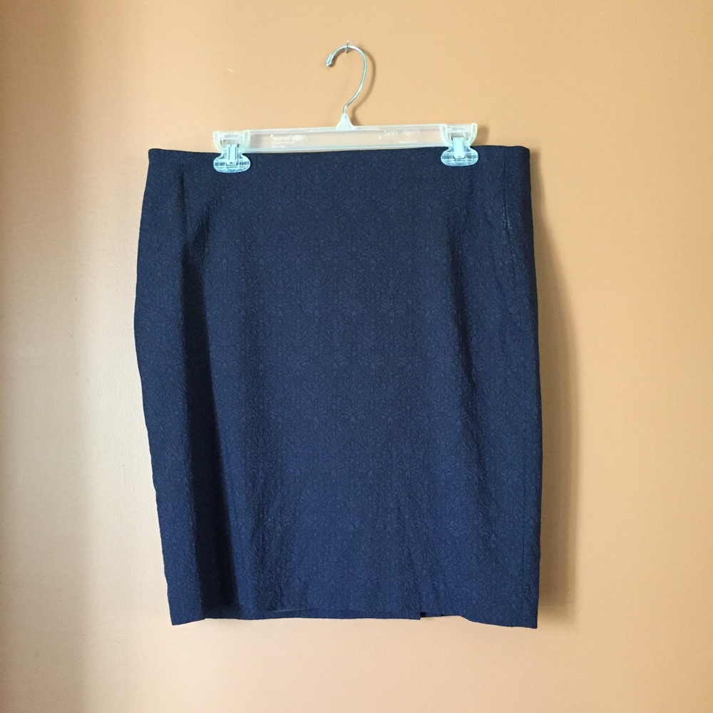 Navy Pencil Skirt