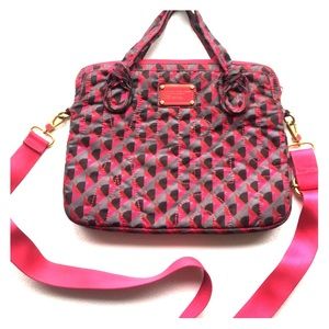 Marc Jacobs 15in Laptop Bag with Gold Hardware