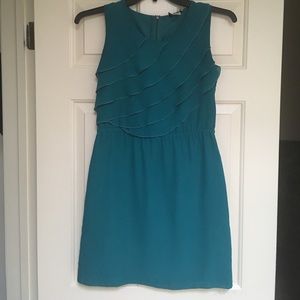 Turquoise dress with Ruffles