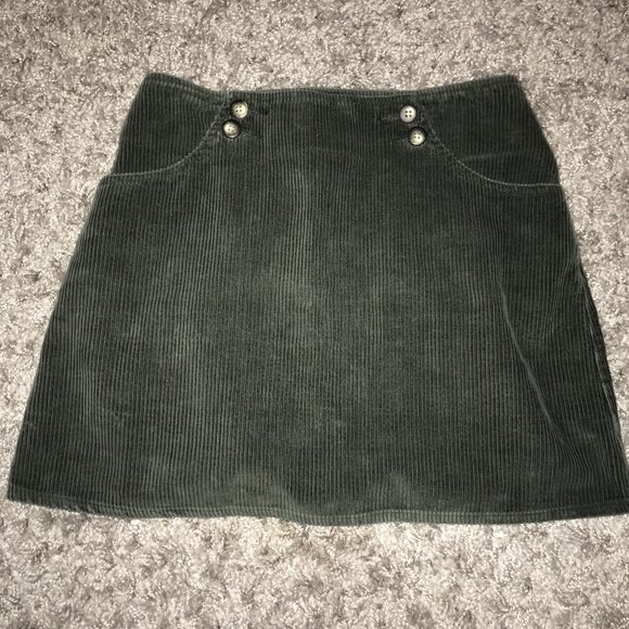 Forest Green Corduroy Skirt