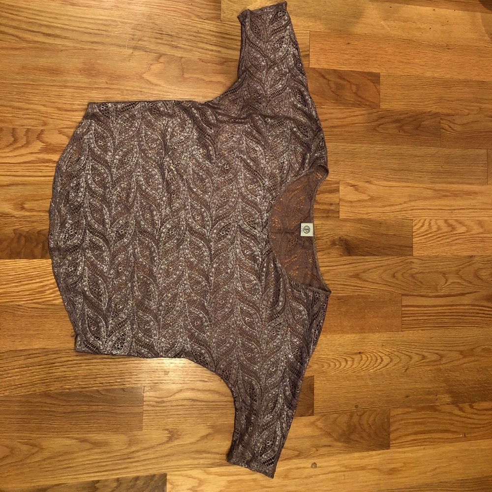 Rose-copper lace shirt