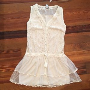 NTW Cream lace mini dress/tunic