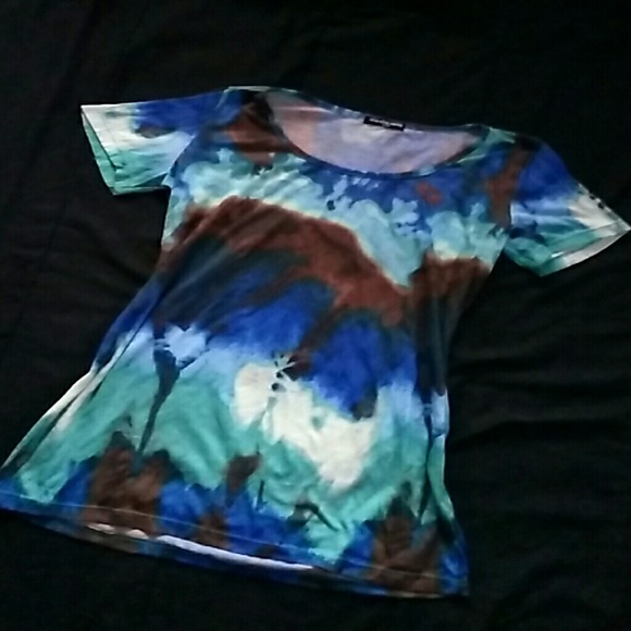 NEW! {Cha Cha Vente} Boho Tie-Dye Crinkle Tee - Picture 2 of 8