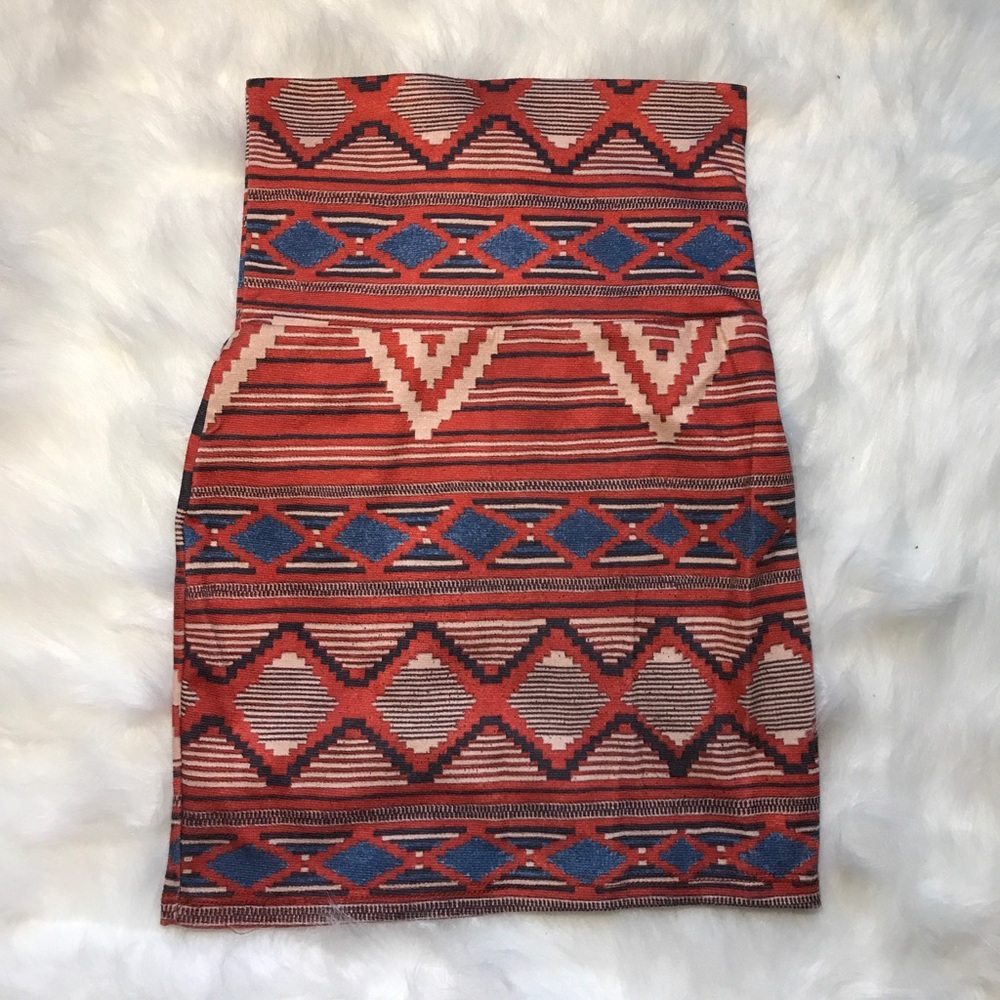 Nollie tribal print mini skirt