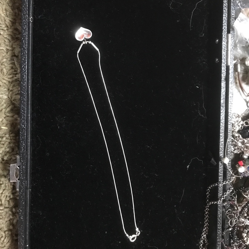 Sterling silver heart necklace