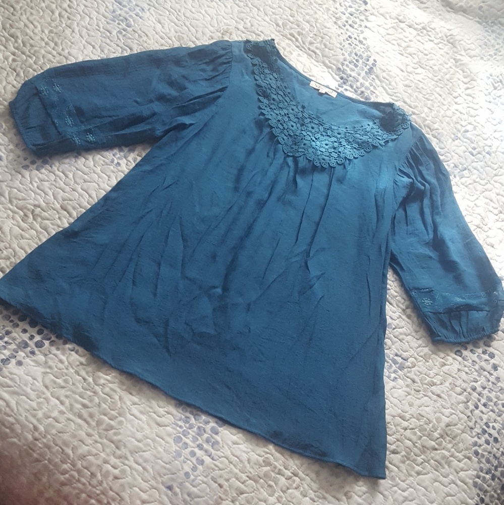 Indigo Soul Teal Blouse/Tunic