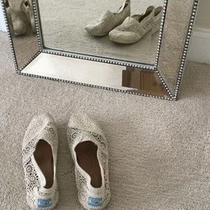 Toms Crochet Lace Slip On’s