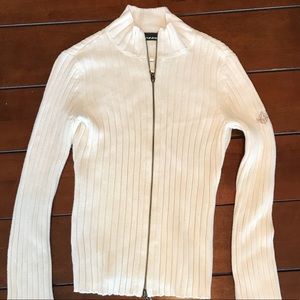 DKNY JEANS Knitted ZIP Up Sweater