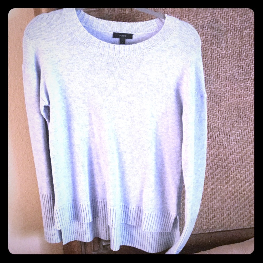 Baby blue jcrew wool sweater