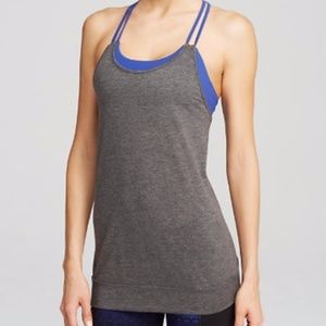 Alo Heather Grey/Blue Lia Tank