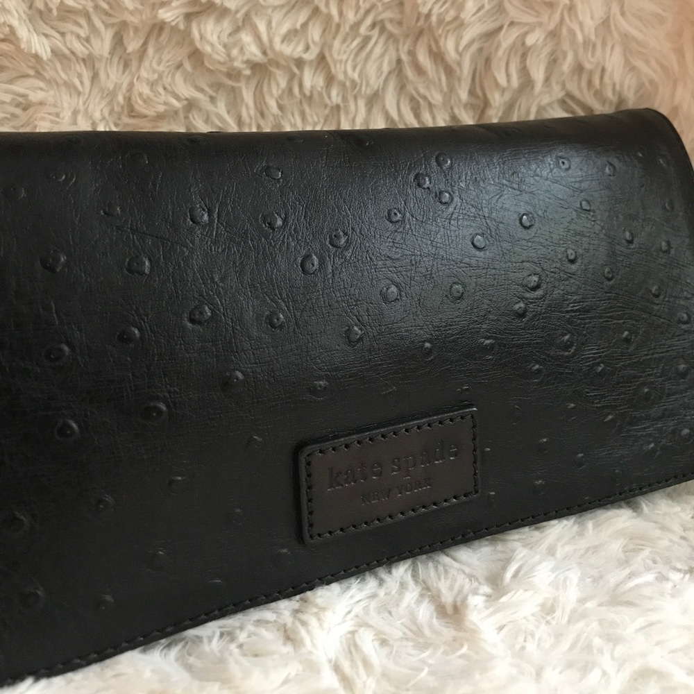 Kate Spade Black Leather Clutch
