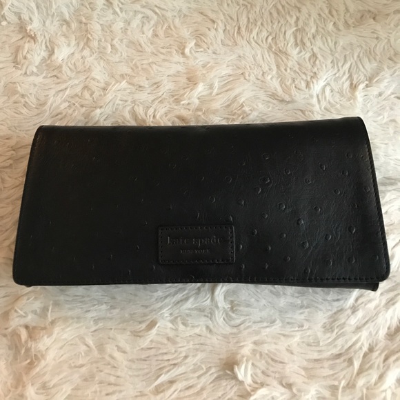 Kate Spade Black Leather Clutch - Picture 2 of 6