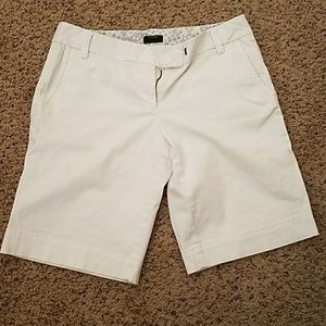 J Crew White Bermuda shorts