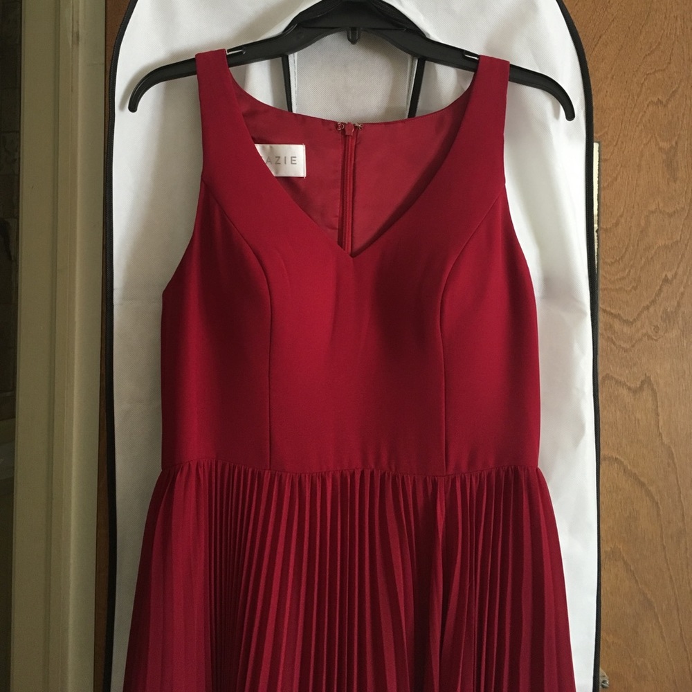 Beautiful burgundy bridesmaid dress from Azazie