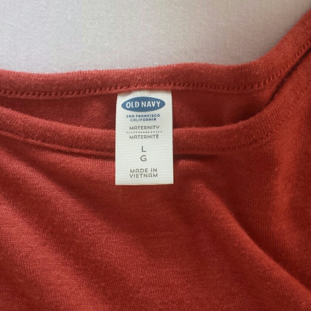 Old Navy burnt orange maternity dress side ruching