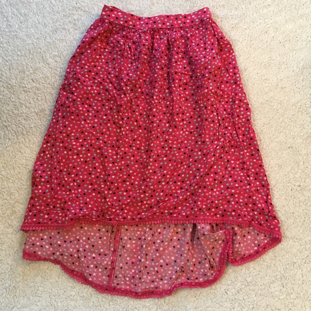Abercrombie Kids high low printed skirt