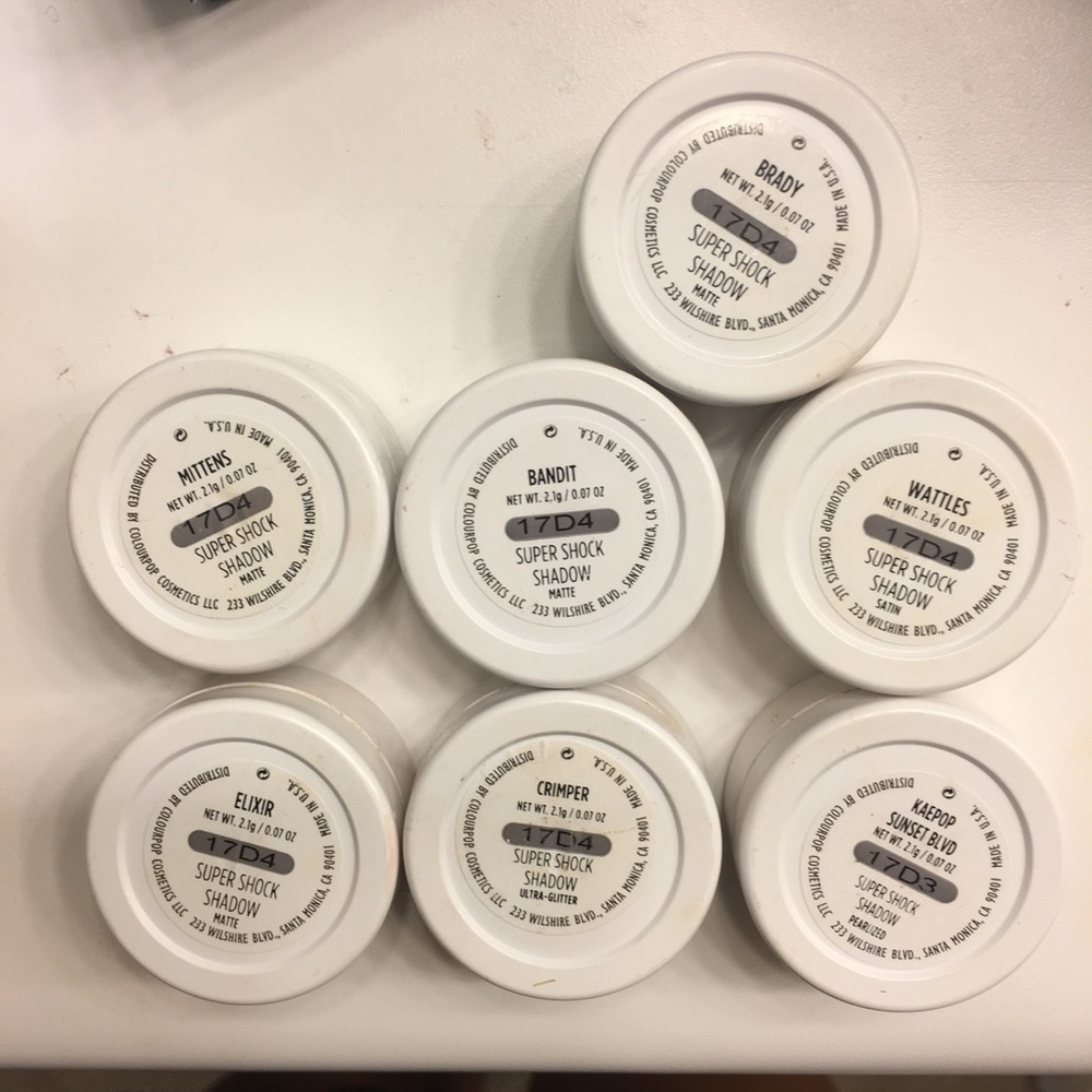 Colourpop eye shadows