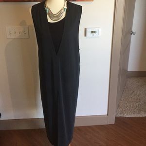 Minimalist layered black dres