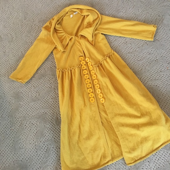 Anthropologie Sweaters - Anthropologie mustard long sweater. Moth brand