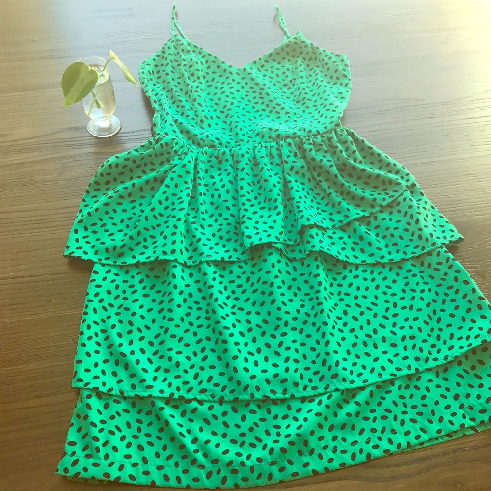 Greylin Peplum Peek-a-Boo Sides Dress